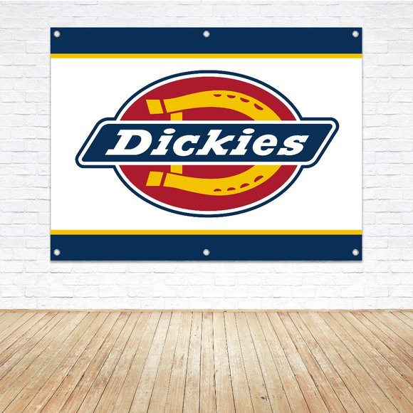 DICKIES Logo Vinyl Banner 1.5x2.5ft. Sign Retail Apparel Clothing Boutique Shop - Picture 1 of 5